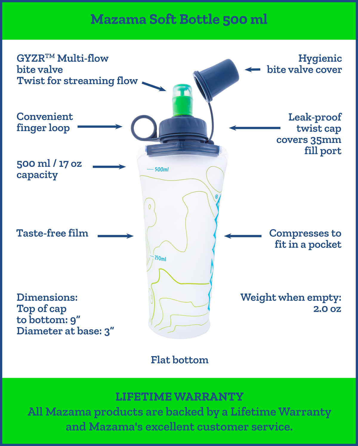 Aquabend Soft Bottles 750ml or 500ml