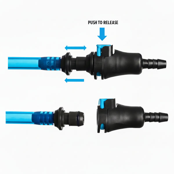 Drink Tube Quick Connect 2-Pack. Available for 1/4" ID or 5/16" ID Tubing.