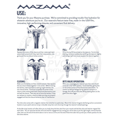 Mazama Designs AXE 2 Liter Hydration Reservoir